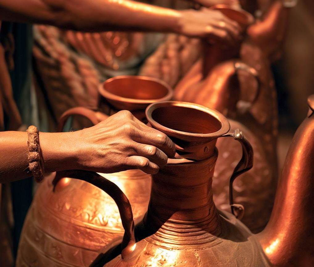 Copper bowls in egypt